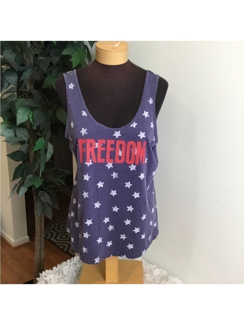Wholesale Merchandising freedom red white blue tank top Woman’s size S